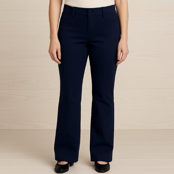 Tapata Women's Blue High Rise Pull On Bootcut Business Casual Pants size large - Picture 1 of 6
